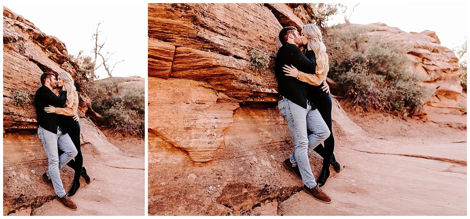 Utah Adventurous Engagement Session Zion National Park — Jenna Raad